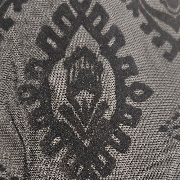 TORRID Flocked Black Mesh Square Kneck Puff Sleeve Phesant Top. 2X - Picture 8 of 16